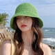 thumbnail image 5 of Sombrero de paja para el sol, sombrero de pescador tejido, sombrero de playa, gorra plegable, gorras de verano, sombrero de pescador para mujer, 5 of 6