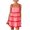 DT-Hot Pink, variant on DailyTrove Women's Ruffled Hem Mini Dress, Short Sleeve, Casual Beach & Festival Wear, Lightweight Chiffon Blend, Fit & Flare, Contrast Hem