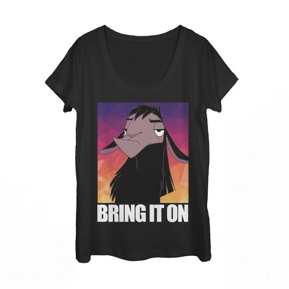 Women's The Emperor's New Groove Kuzco Bring It On Scoop Neck Black X Large