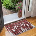 thumbnail image 2 of Red Christmas Pattern Door Rugs,Washable Non Slip Door Mats Indoor,Decorative Door Mats,Entry Mat Indoor for Entrance,Bedroom,Kitchen,Bathroom,17"x30", 2 of 6