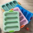 thumbnail image 4 of Visland Silicone Non-stick French Bread Mould, 4 Wave Baguette Tray Loaf Pan Bake Mold, Non-Stick Baking Oven Toaster Pan Silicone Sandwich French Baking Tray, 4 of 8