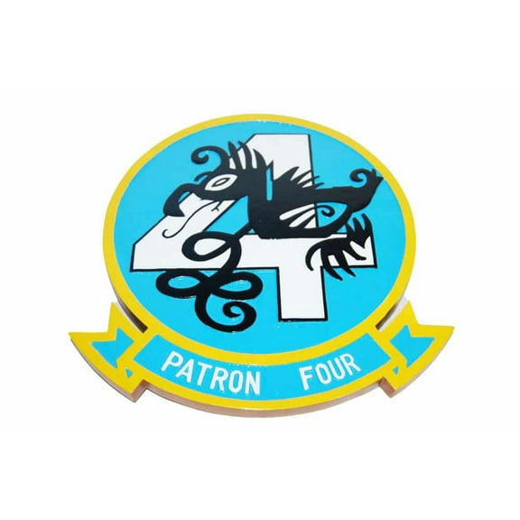 VP-4 Plaque (1956), 14, Mahogany, Navy