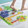 thumbnail image 4 of Alfombrilla de baño antideslizante con 23 patrones de dibujos animados, base de PVC con ventosa para ducha para niños, alfombrilla de baño con drenaje, alfombrilla de bañera ecológica, 4 of 5