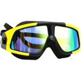 thumbnail image 1 of Gafas de natación, gafas de natación para adultos con protección UV y lente antivaho, gafas de silicona cómodas y antideslizantes, fáciles de ajustar, profesionales Swi, amarillo y negro, 1 of 5
