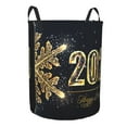 thumbnail image 2 of Bingfone Happy New Year 2024 Waterproof Foldable Laundry Hamper Bucket With Handles For Storage Bin,Clothes Hamper (Medium), 2 of 8