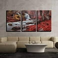 thumbnail image 2 of wall26 - 3 Piece Canvas Wall Art - Silver Stream Waterfall - Modern Home Art Stretched and Framed Ready to Hang - 16"x24"x3 Panels, 2 of 3