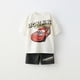 thumbnail image 1 of Camiseta con estampado blanco + pantalones cortos de Disney, chándal de nuevo diseño, camisetas finas para niños de 1 a 6 años, pantalones cortos sueltos, ropa de verano, 1 of 3
