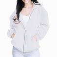 thumbnail image 2 of Towmus Cute Casual Print Zip Up Hoodie Girls Clothes Women Cotton Jacket with Pockets Aesthetic Sweatshirt, 2 of 4