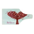 thumbnail image 2 of Love Cutting Board, Tree in the Shape of Heart Holiday Romance Garden Vintage Style Design, Decorative Tempered Glass Cutting and Serving Board, Wine Bottle Shape, Ruby Pink Purple, by Ambesonne, 2 of 5