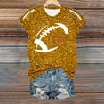 thumbnail image 4 of SCSAlgin Football T Shirts Women's Cute Heart Football Graphic Top Funny Casual Short Sleeve Crewneck T Shirts 2024 Fall Tops, 4 of 4