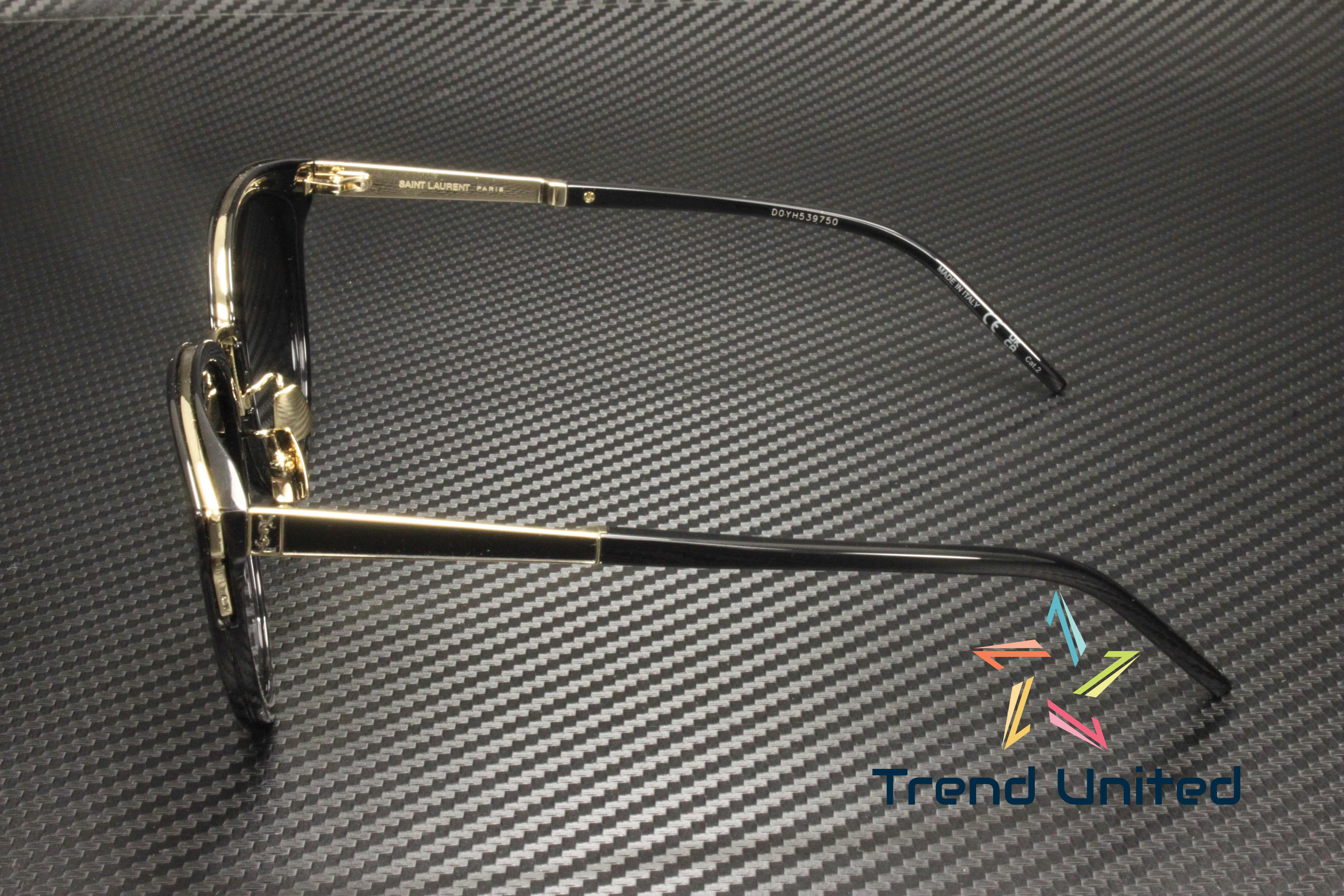 SAINT LAURENT SL M101 002 Oval Panthos Acetate Black Grey 55 