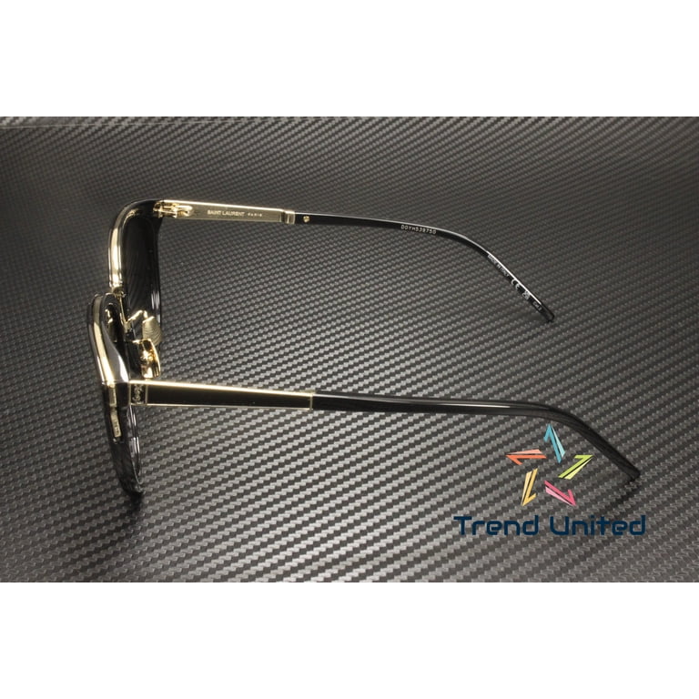 SAINT LAURENT SL M101 002 Oval Panthos Acetate Black Grey 55  display picture 1