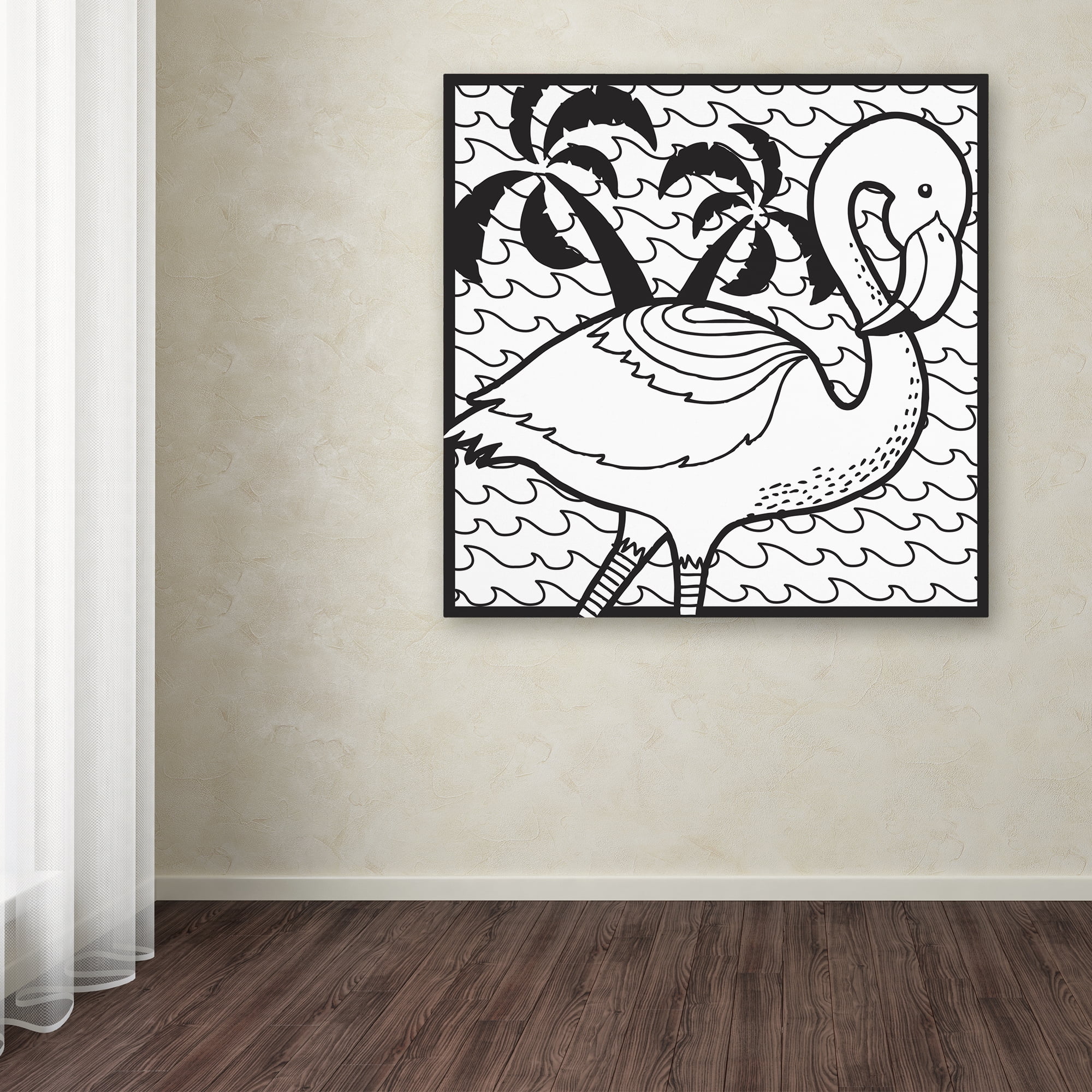 Trademark Fine Art "Flamingo" Canvas Art by Hello Angel