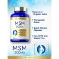 thumbnail image 3 of MSM Supplement | 500mg | 200 Capsules | Methylsulfonylmethane | by Carlyle, 3 of 7
