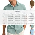 thumbnail image 4 of Men's Solid Color Short Sleeve Lapel Button Cardigan Shirt Top Casual Daily Business Casual Loose Fit Lightweight Breathable Modern Fashion Essential | AESTIVO,White 2XL, 4 of 9