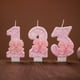 thumbnail image 4 of Número de Velas Decorativas para Pasteles, Lazo Rosa, Decoración para Tarta de Cumpleaños para Niña, Suministros para Fiestas, Vela Digital 0-9, 4 of 5