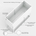 thumbnail image 5 of AwayHome 30.5"H x 15"W x 38"L Outdoor Raised Metal Planter Box with Legs,All-Weather Rectangular Outdoor Flower Box,White, 5 of 7