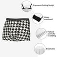 thumbnail image 6 of Haiem Houndstooth Black And White Men's Boxer Briefs, Every Day Comfort Stretch Cotton Moisture-Wicking Underwear-X-Large, 6 of 9