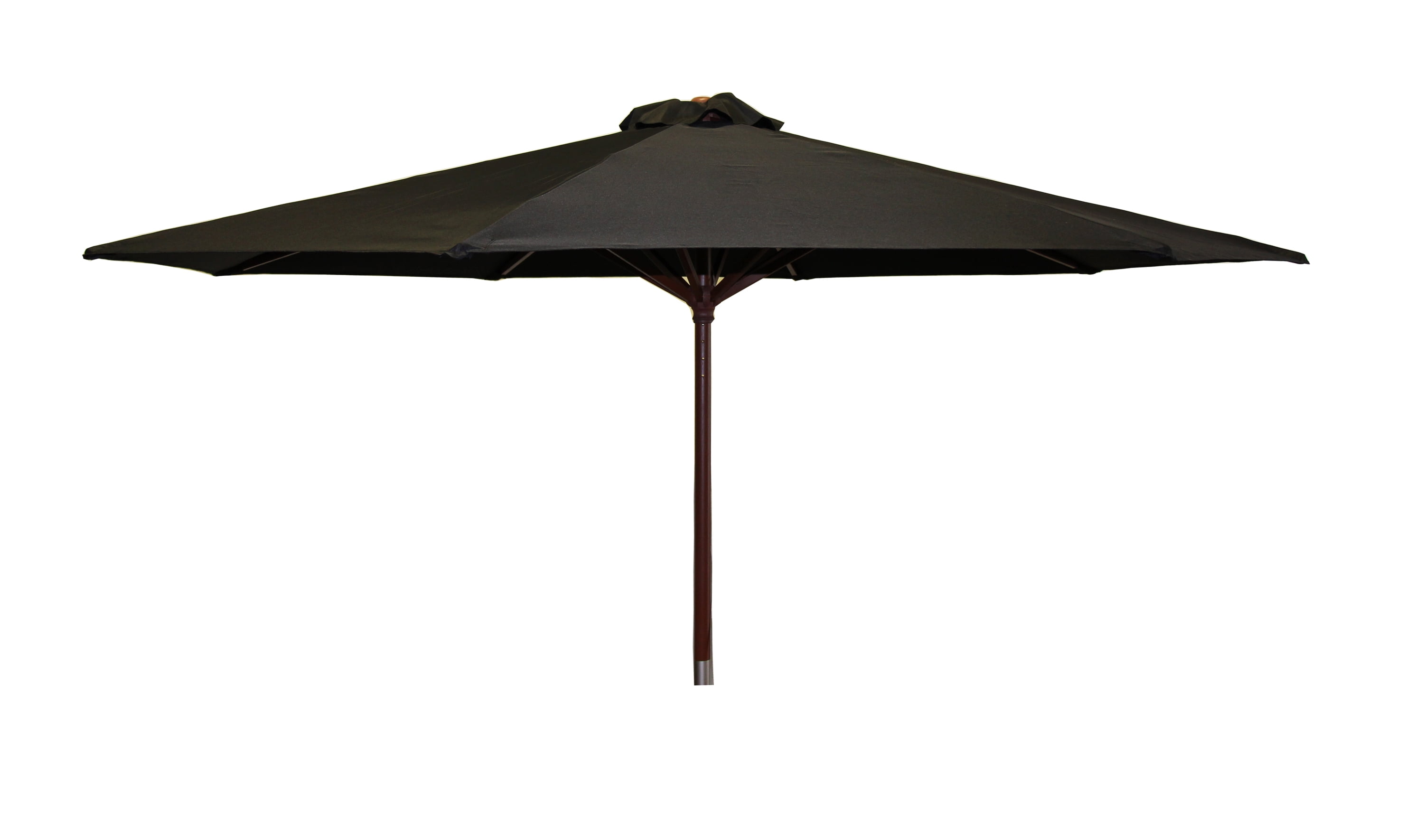 DestinationGear Classic Wood 9' Market Umbrella, Black