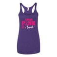 thumbnail image 2 of I Wear Pink for My Aunt Survivor Awareness Tri-Blend Racerback Tank Top, Purple Rush, Large, 2 of 3