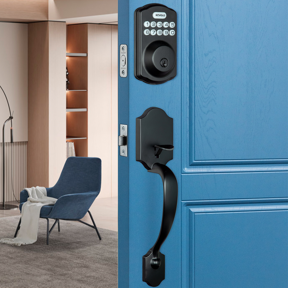 Keyless Entry Door Lock with Handle Set, Revolo Deadbolt Front Door
