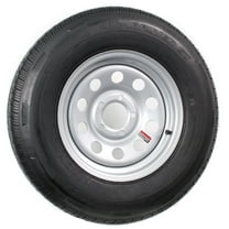 eCustomrim Radial Trailer Tire Rim ST205/75R14 205/75-14 Load C 5 Lug Wheel Silver Modular