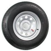 Radial Trailer Tire On Rim ST205/75R14 205/75-14 14 5 Lug Wheel Silver Modular
