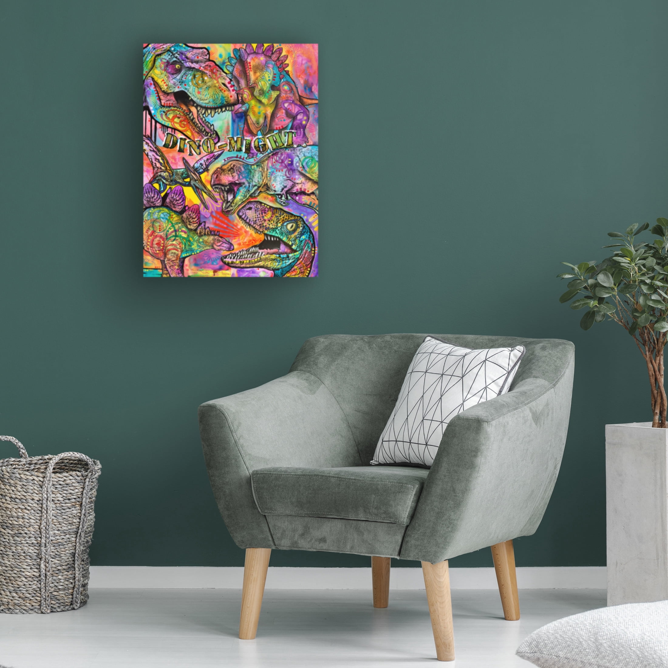 Canvas Wall Art - Dean Russo 'Dino Might' Wall Art for Living Room, Bedroom, or Office Décor by Trademark Fine Art - 24 x 32 Inches