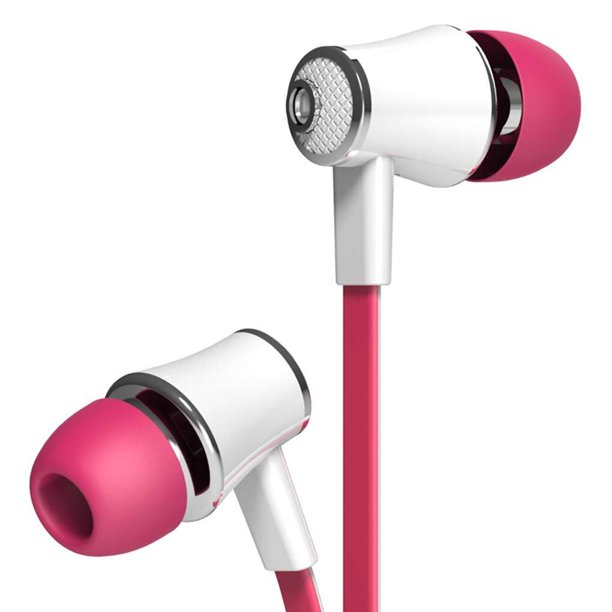 Bearachild Auriculares para juegos portátiles con cable deportivo de 3,5 mm en la oreja Cables de audio/vídeo rosado