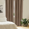 thumbnail image 3 of Ambesonne Aboriginal 4-Panel Curtains, Geometric Floral Folk, 56"x84", Umber Charcoal Grey, 3 of 4