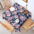 thumbnail image 2 of Pioneer Flower Floral Print Pattern Square Tablecloth,Waterproof Square Table Cover,Wipeable Spillproof Washable Table Cover for Home Kitchen Party Decor 60"x60"(152x152cm), 2 of 6