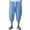 sky Blue, variant on VEKDONE 2025 Mens Capri Long Shorts Below Knee Loose Fit Elastic Drawstring Tapered Casual Linen Shorts Black,XX-Large