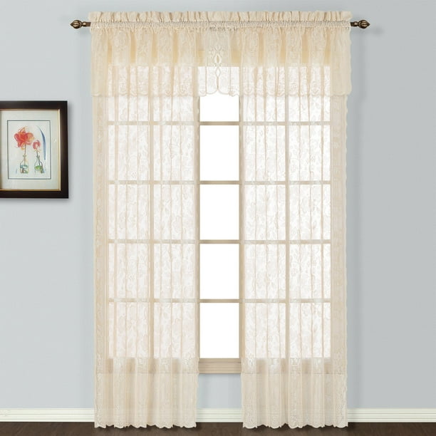 United Curtain Windsor Lace Kitchen Curtain Set