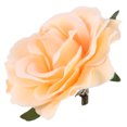 thumbnail image 2 of Pinza para el pelo con forma de rosa realista, broche de rosa, broche de flor grande, broche de solapa, broche de tela, pasador de flor realista, 2 of 7