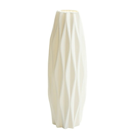 Darzheoy Ceramic Look Plastic Vase, Unbreakable Vase for Flowers, Flower Vases for Decor Living Room Bedroom Home