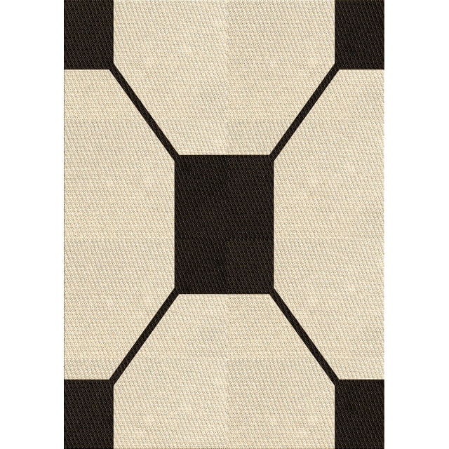 Ahgly Company Tapis Rectangulaire d'Intérieur Lavable en Machine Beige Blé Transitionnel, 2 Pieds x 5 Pieds
