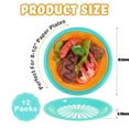 thumbnail image 2 of NOGIS 12pcs BBQ Paper Plate Holder Reusable Plastic Paper Plate Holder Round Plate Trays Plastic Dinnerware for Party BBQ and Camping Paper Plate Picnic Disposable Plates Holder (Lake Blue), 2 of 7