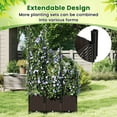 thumbnail image 4 of Gymax 2 Pcs Bac de Jardin Surélevé de 87 Pieds' de Hauteur avec Bac à Plantes, Roues Verrouillables, Intérieur Extérieur, 4 of 10
