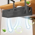 thumbnail image 4 of AUNVITO Adjustable Desk Edge Side Storage Shelf Rack, Clamp-On Table Organizer Holder for Office Home Bedroom Dorm, 1pc, 4 of 5