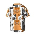 thumbnail image 2 of Disketp Men's Hawaiian Funny Cats Print Shirts Button Down Holiday Beach Shirts-XX-Large, 2 of 7