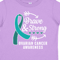 thumbnail image 4 of Inktastic Ovarian Cancer Awareness Brave and Strong with Arrows Boys or Girls Toddler T-Shirt, 4 of 5