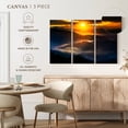 thumbnail image 5 of Elephant Stock Sunrise Over Smoky Mountains Wall Art - Horizontal Multi Panel Canvas - Living Room Wall Decor - Nature Multi Panel - Orange And Blue Decor - 38" x 24", 5 of 8