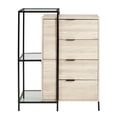 thumbnail image 6 of Walker Edison Modern Asymmetric Metal and Wood Accent Chest, Birch, 6 of 8