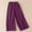Purple, variant on Kiplyki Fall Ladies Pants Women High Waist Linen Bloomers Loose Wide Leg Pants Pants