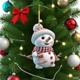 thumbnail image 4 of Farmhouse Christmas Tree Ornaments, Xmas Snowman Decorations Holiday Ornament, Personalized Christmas Decorations(1PCS), 4 of 5