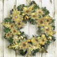 thumbnail image 4 of 30 Pack Christmas Gold Glitter Poinsettia Flowers Picks Christmas Tree Ornaments Wide for Gold Christmas Tree Wreaths Garland Holiday Seasonal Wedding, 4 of 4