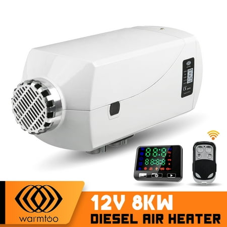 8KW 12V Diesel Air Heater Upgrade LCD Thermostat + 10L Tank +Muffler For Trucks Boat Car Trailer Motorhomes (Best Diesel Motorhome For The Money)
