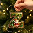 thumbnail image 4 of BSJJY Christmas Initial Z Ornament, Personalized Acrylic Letter Tree Pendant, 3.15x2.36in, Festive Home Decor for Family Dinner, 4 of 6
