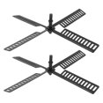 thumbnail image 1 of Miangastore Solar Windmill Blades Replacement Parts Waterproof Durable Plastic Black Color 2 Pieces Suitable, 1 of 9