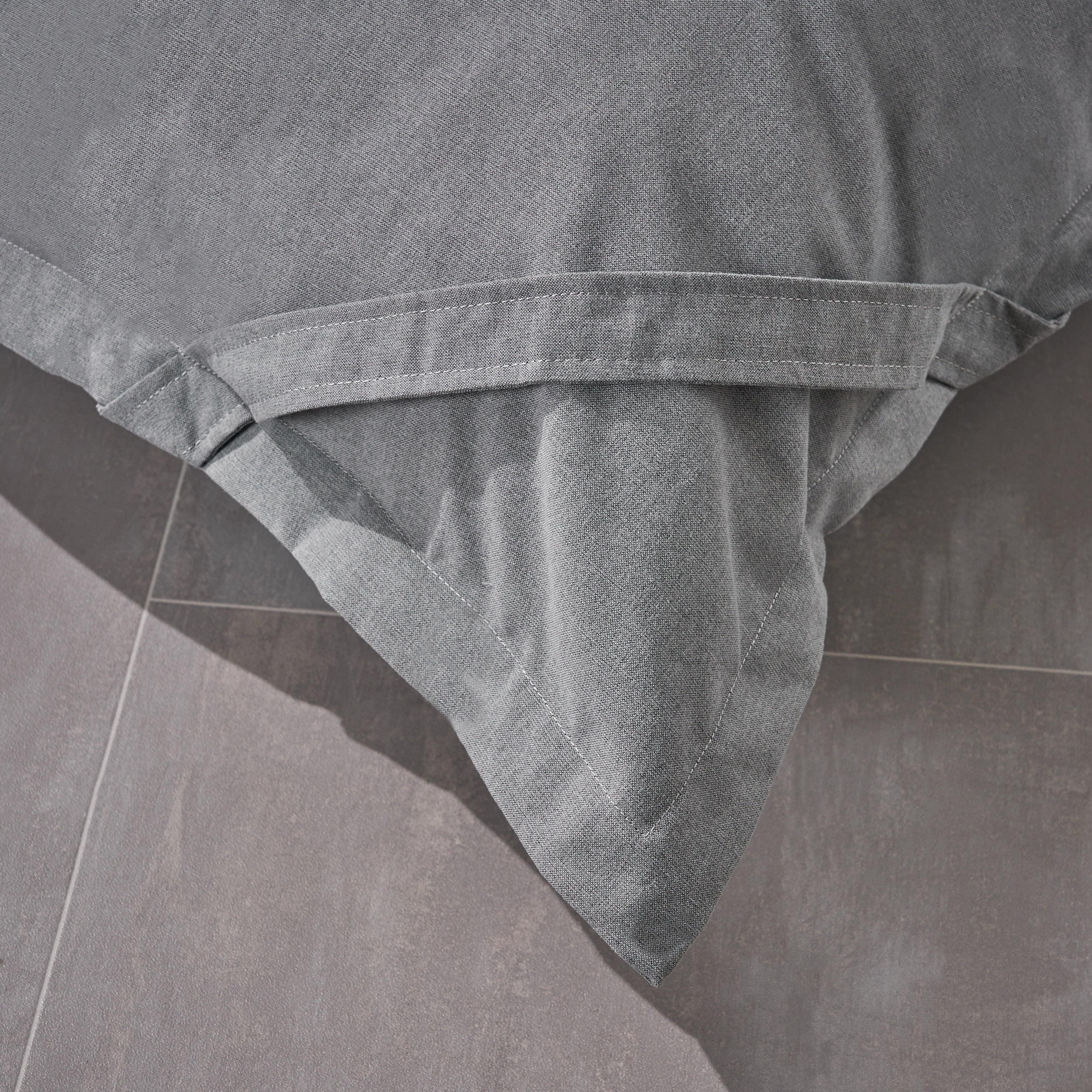 Noble House Jake Fabric Bean Bag Chair, Gray